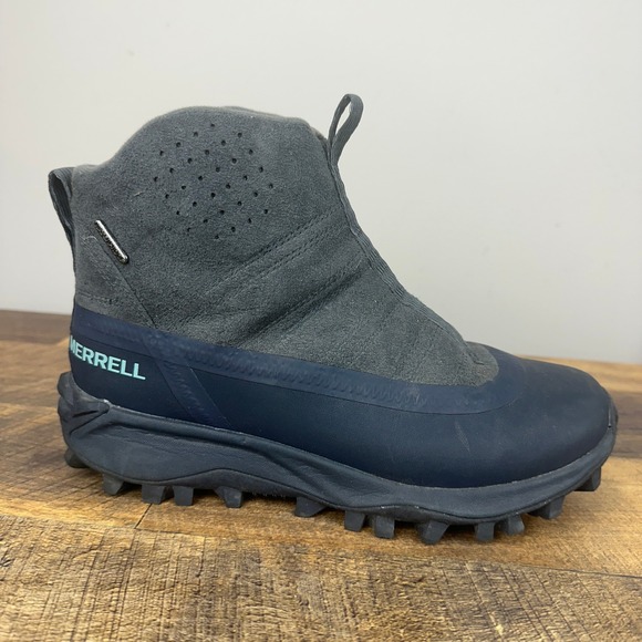 Merrell Shoes - Merrell Thermo Snowdrift Waterproof Winter Boots Navy Grey J035584 Womens 8